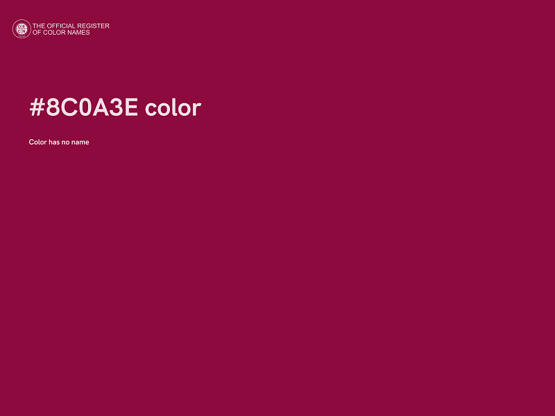 #8C0A3E color image