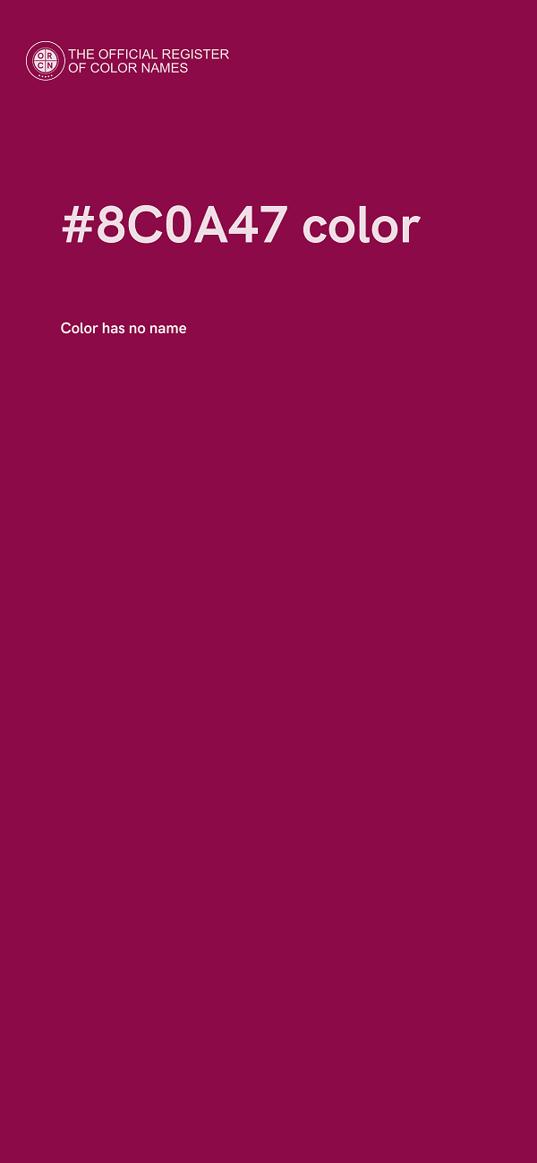 #8C0A47 color image