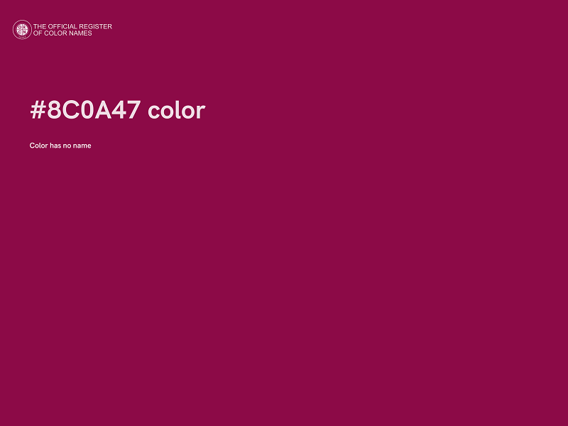 #8C0A47 color image