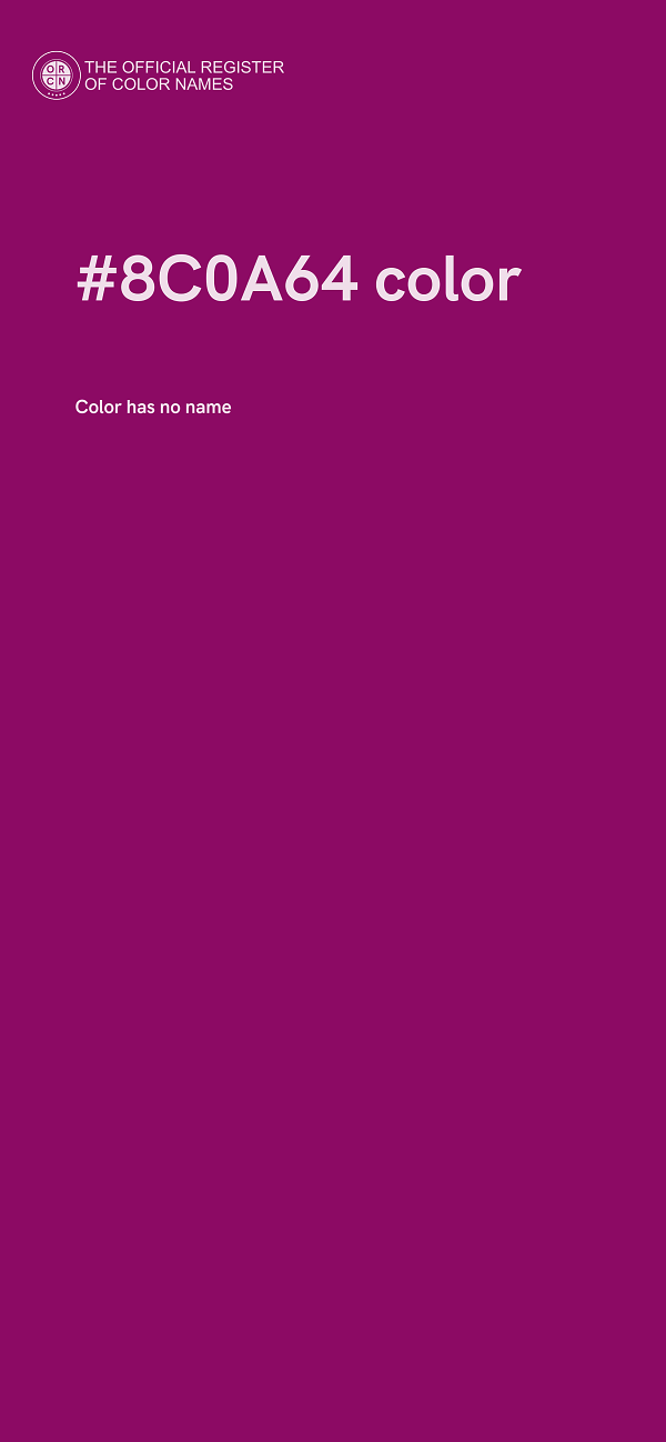 #8C0A64 color image