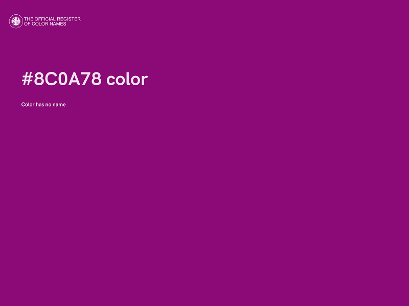 #8C0A78 color image