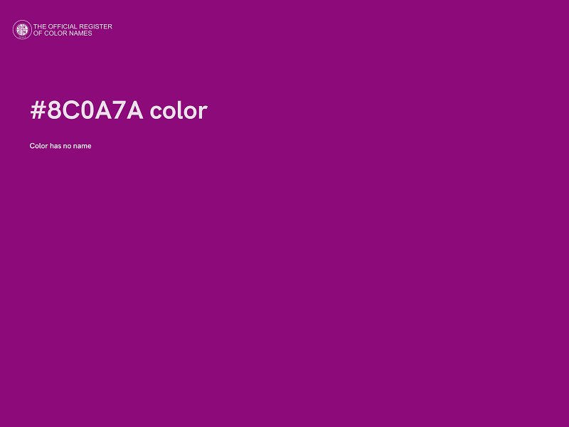 #8C0A7A color image