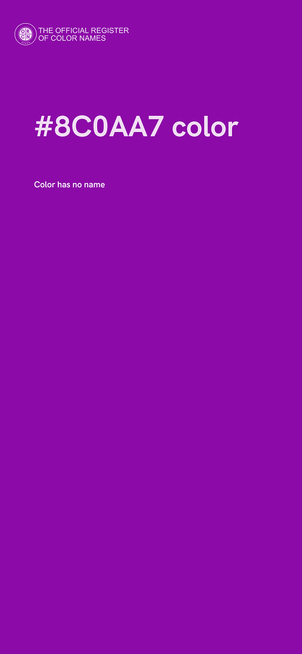 #8C0AA7 color image