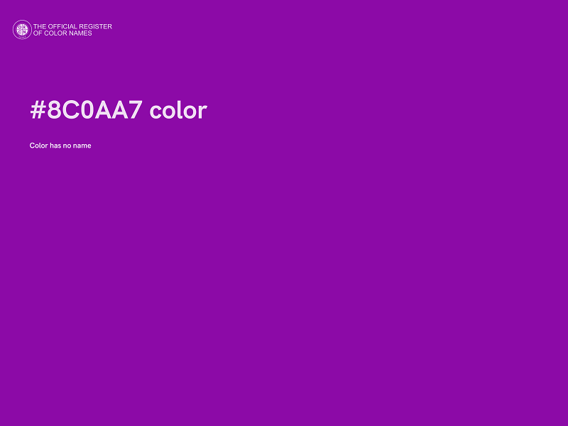 #8C0AA7 color image