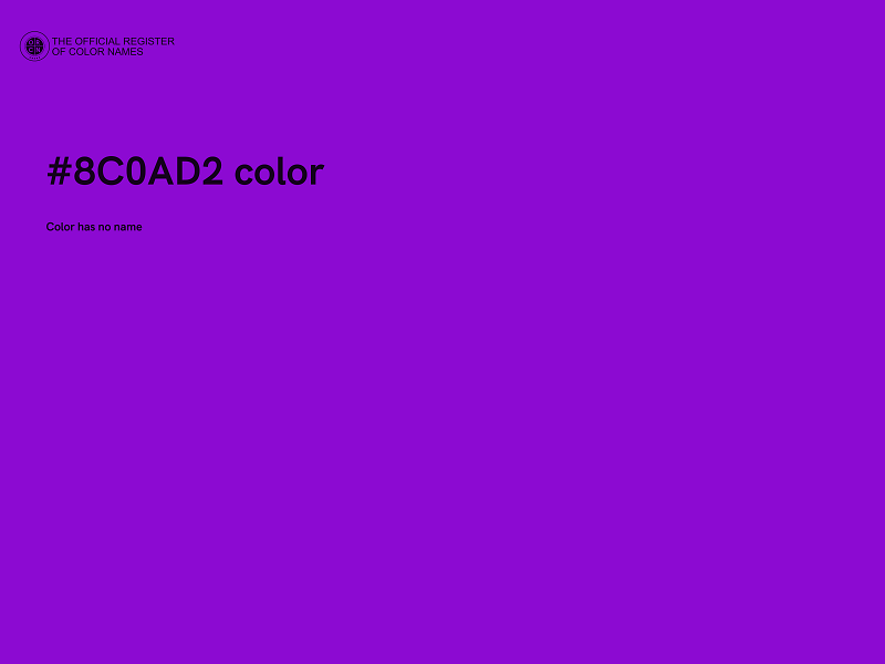 #8C0AD2 color image