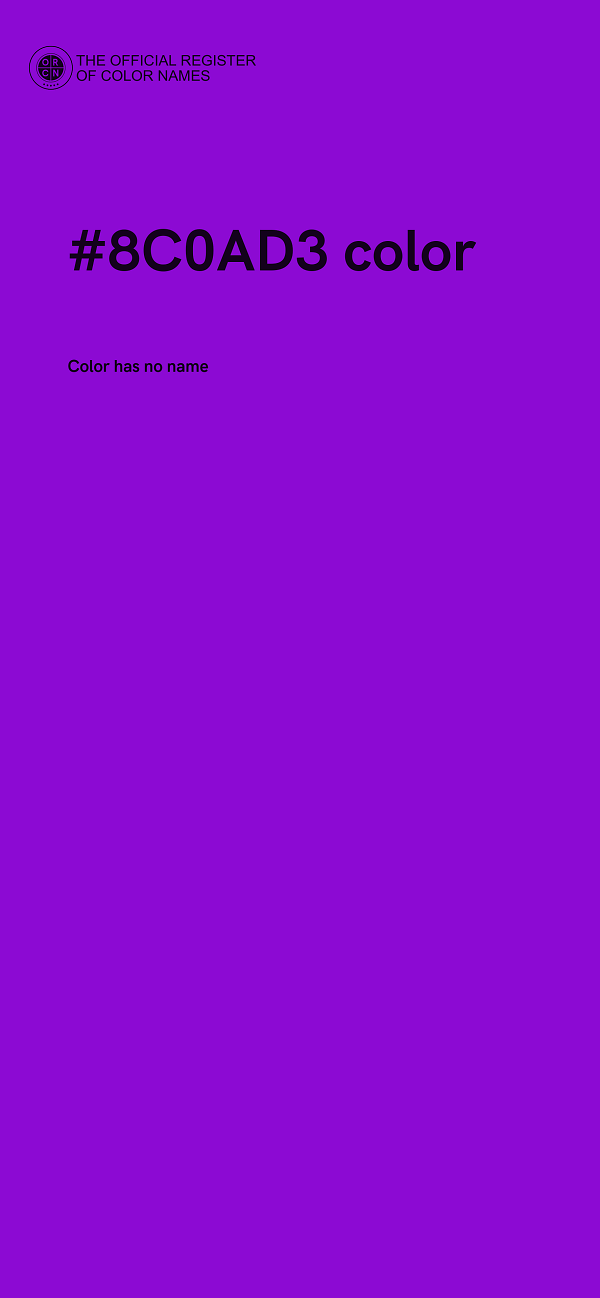 #8C0AD3 color image