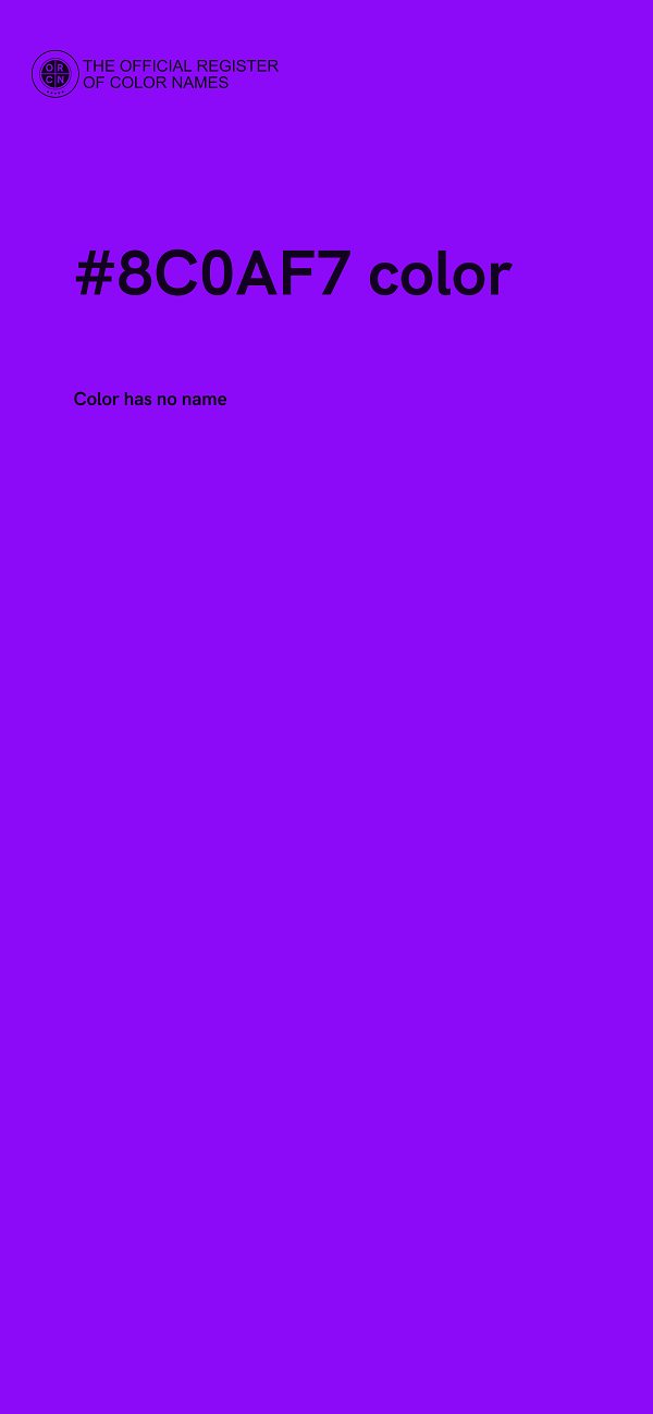 #8C0AF7 color image