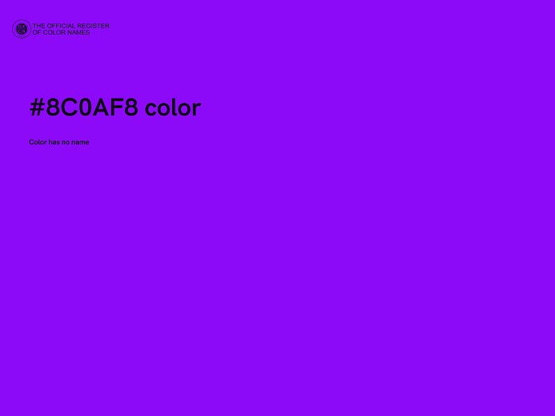 #8C0AF8 color image