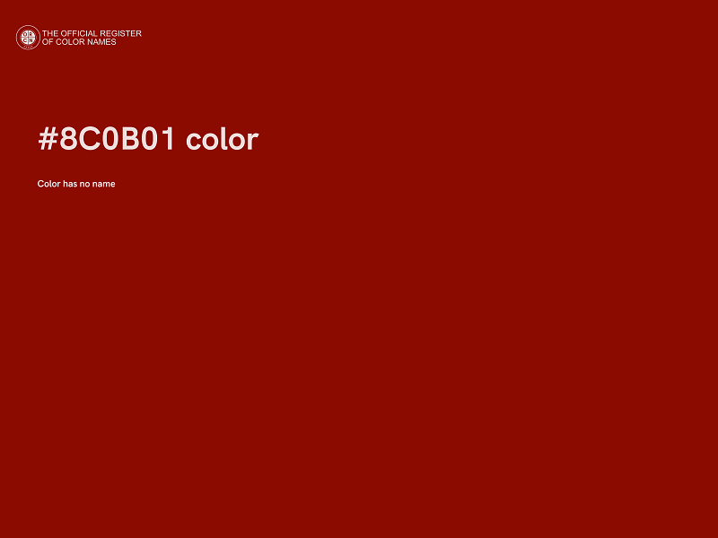 #8C0B01 color image