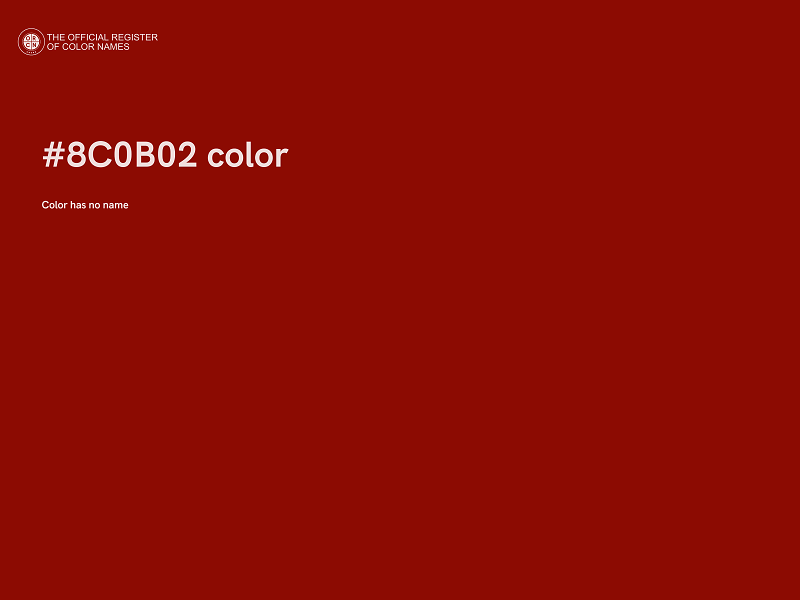 #8C0B02 color image