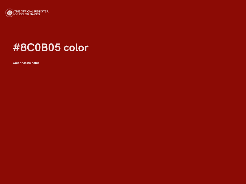 #8C0B05 color image