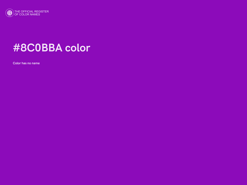 #8C0BBA color image