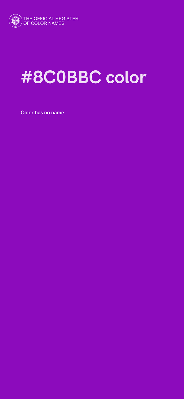 #8C0BBC color image