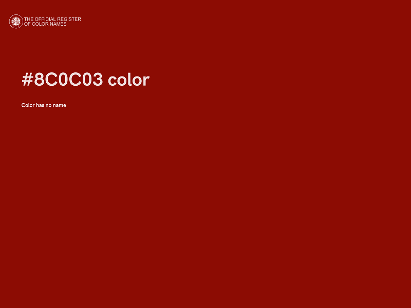 #8C0C03 color image