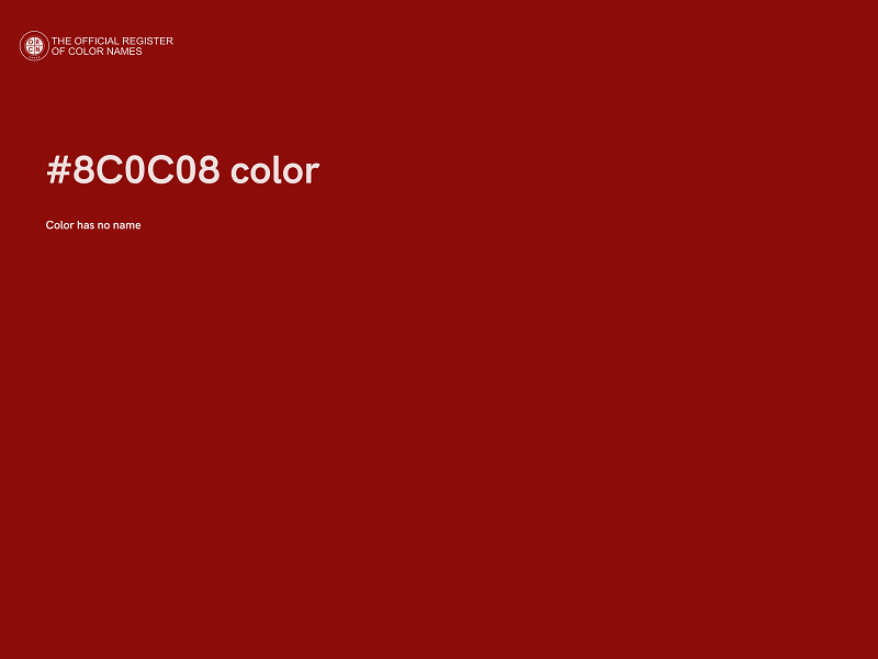 #8C0C08 color image