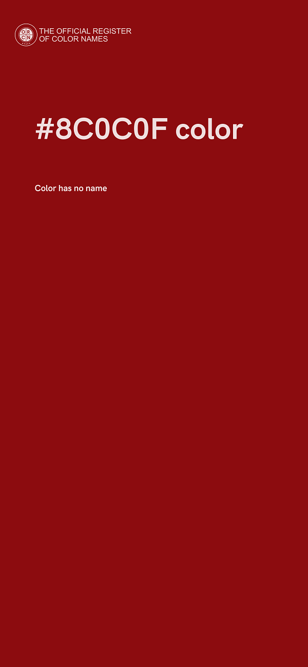 #8C0C0F color image