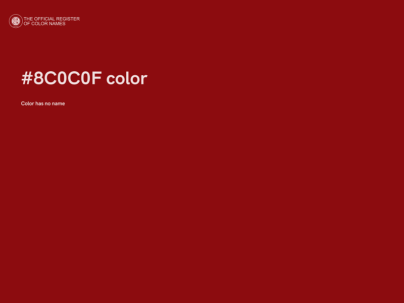 #8C0C0F color image