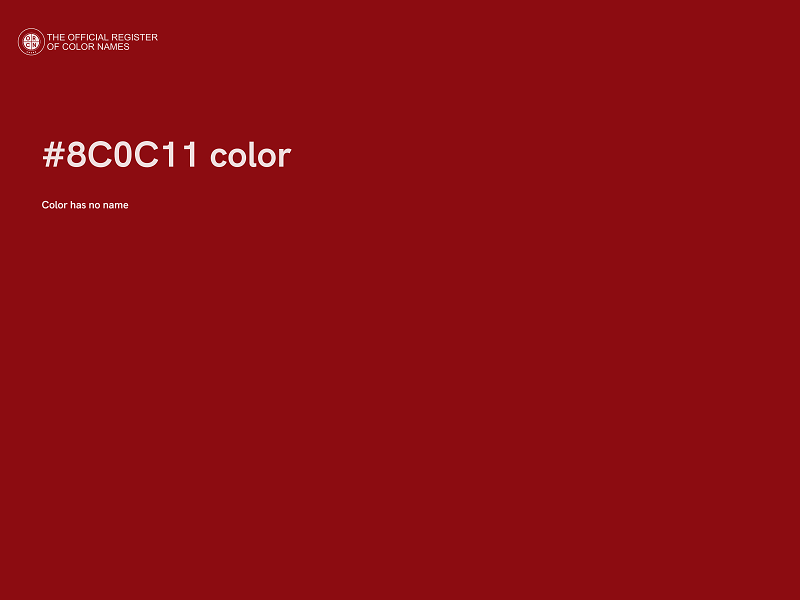 #8C0C11 color image