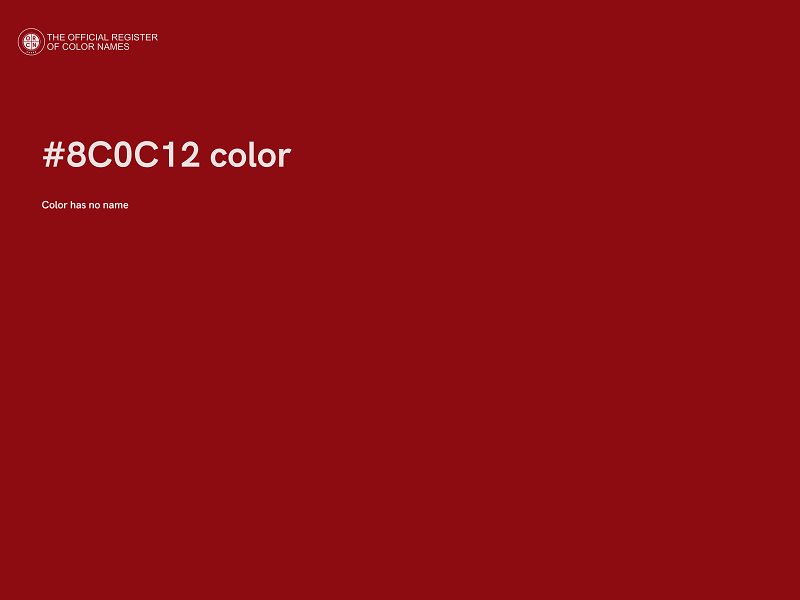 #8C0C12 color image