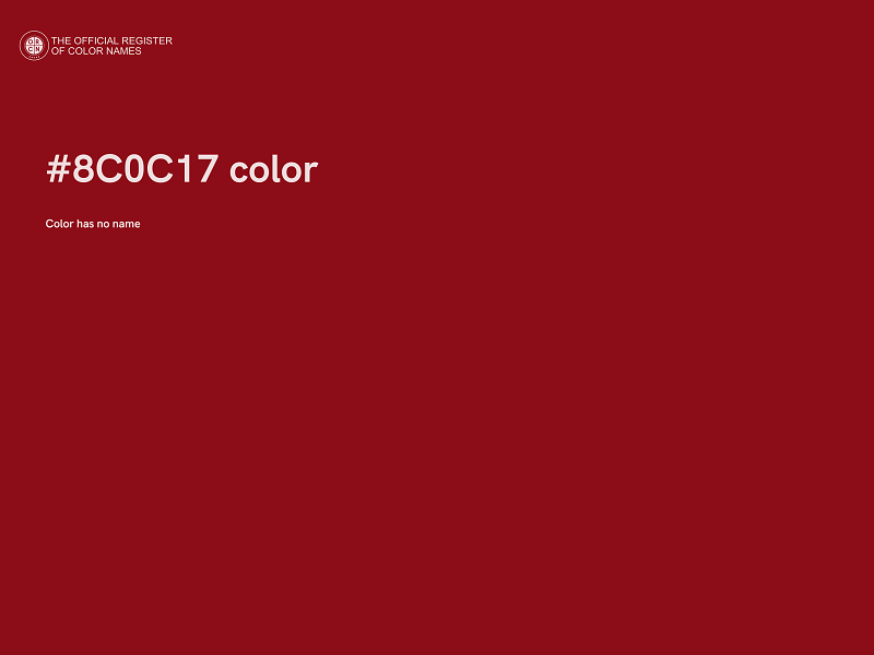 #8C0C17 color image