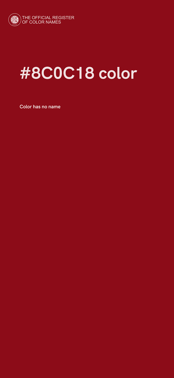 #8C0C18 color image