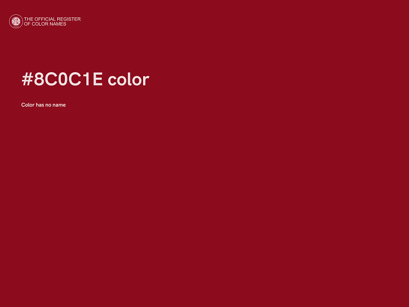 #8C0C1E color image