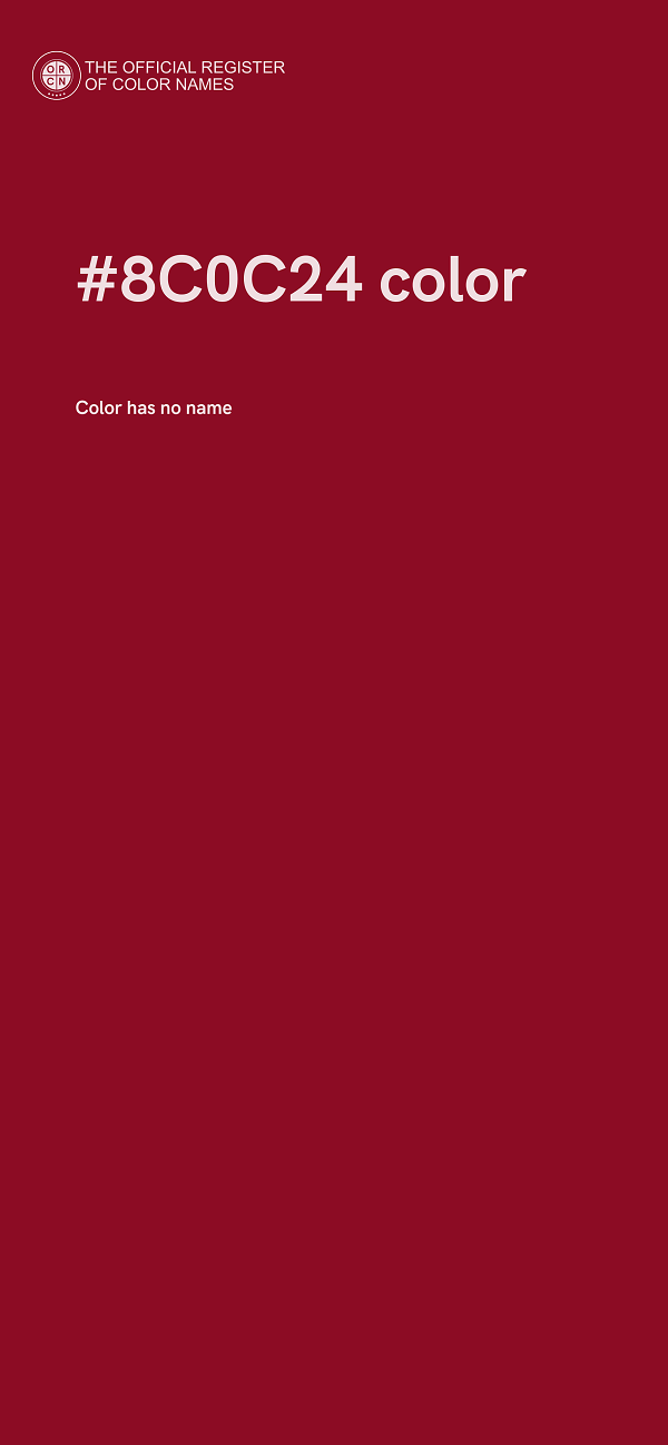#8C0C24 color image