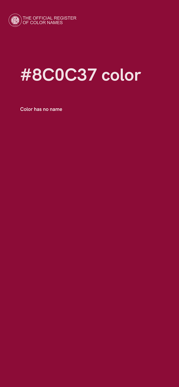 #8C0C37 color image