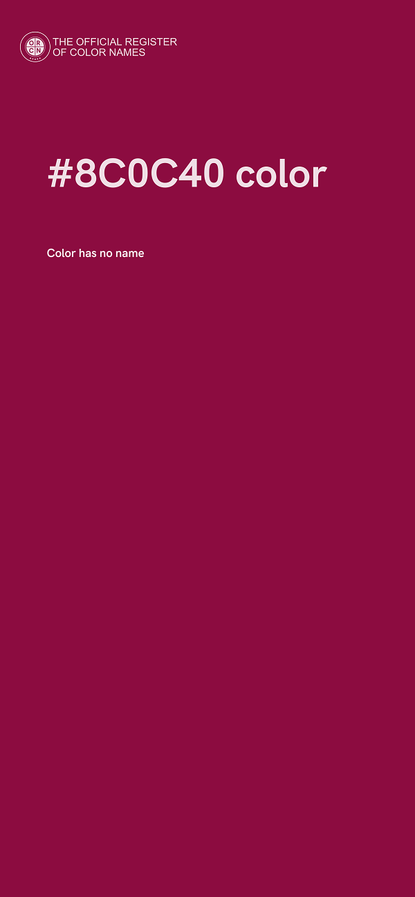 #8C0C40 color image