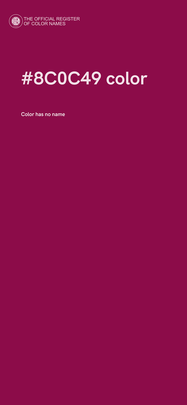 #8C0C49 color image