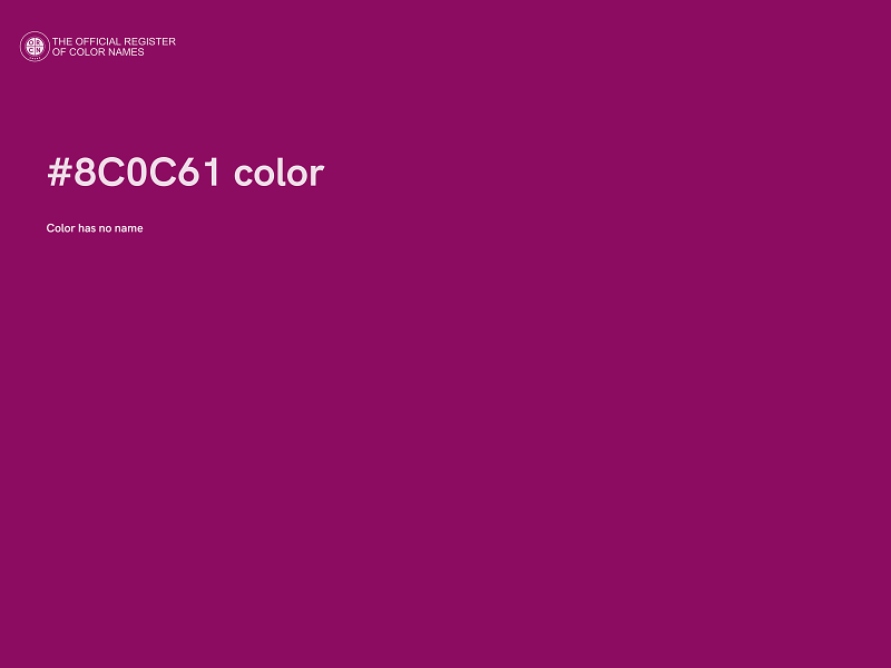 #8C0C61 color image