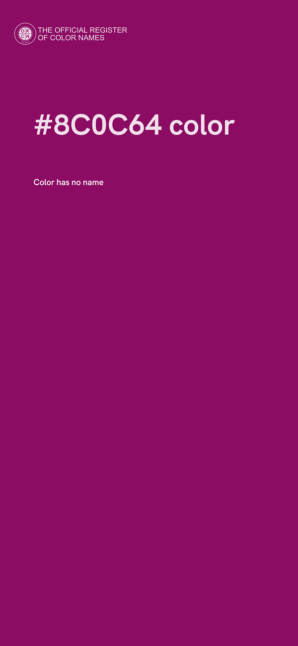 #8C0C64 color image