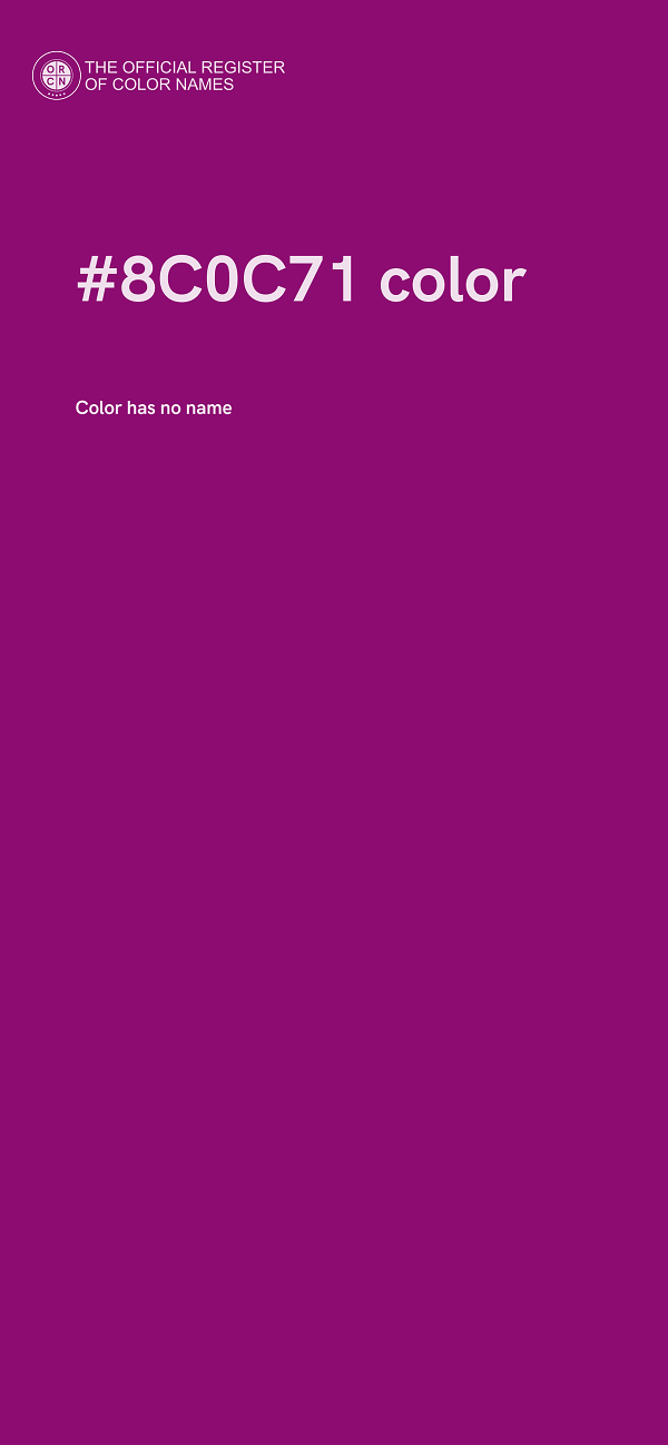 #8C0C71 color image