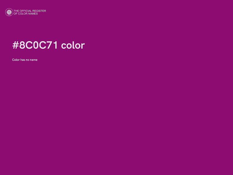 #8C0C71 color image