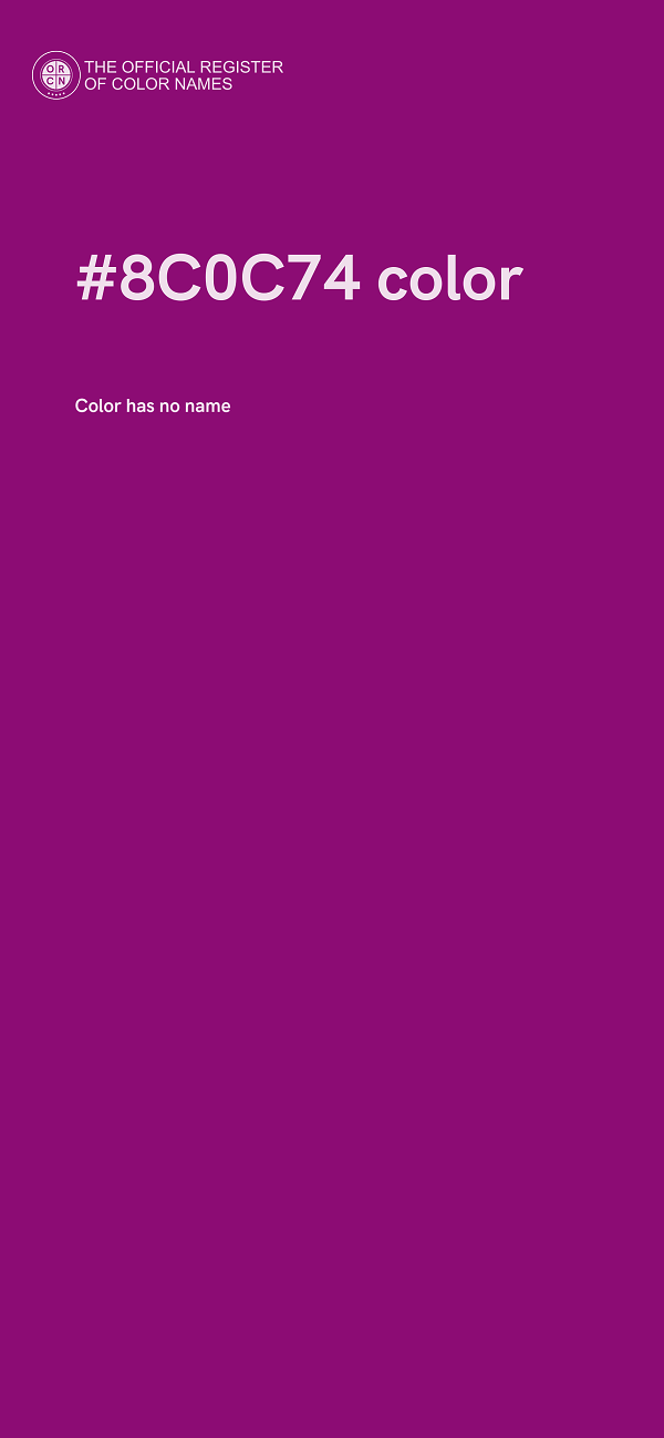 #8C0C74 color image