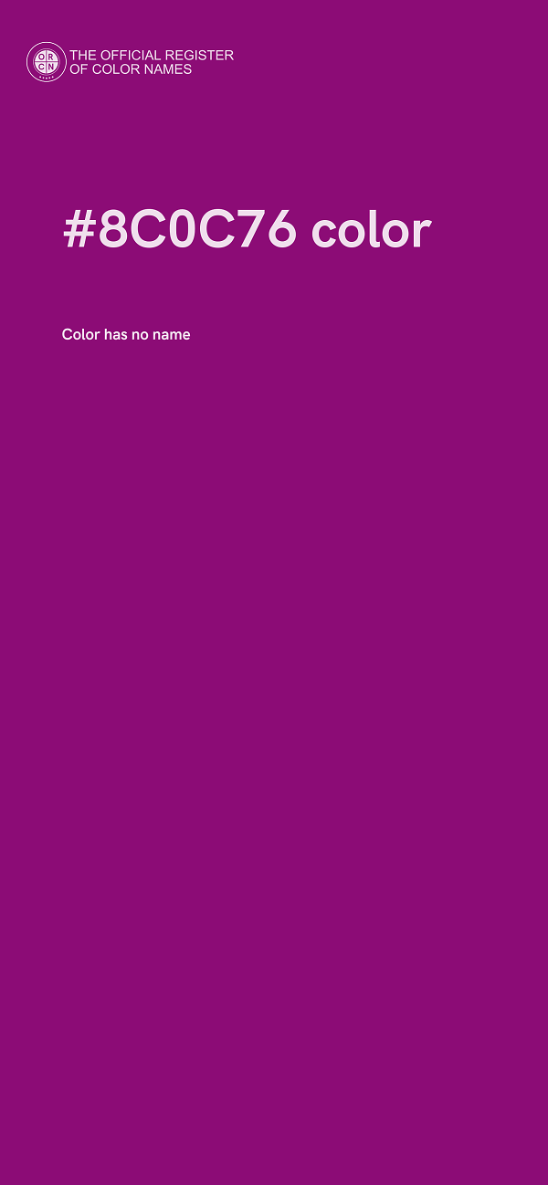 #8C0C76 color image
