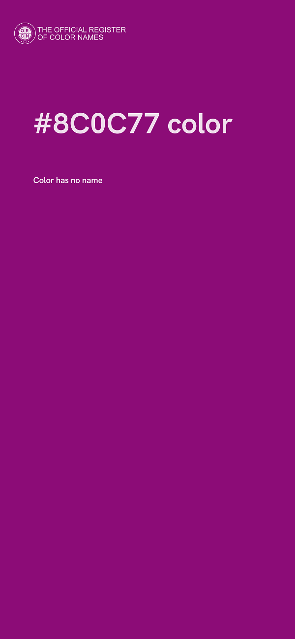 #8C0C77 color image