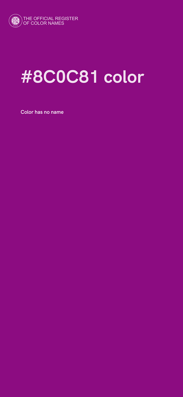 #8C0C81 color image