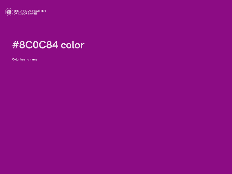 #8C0C84 color image