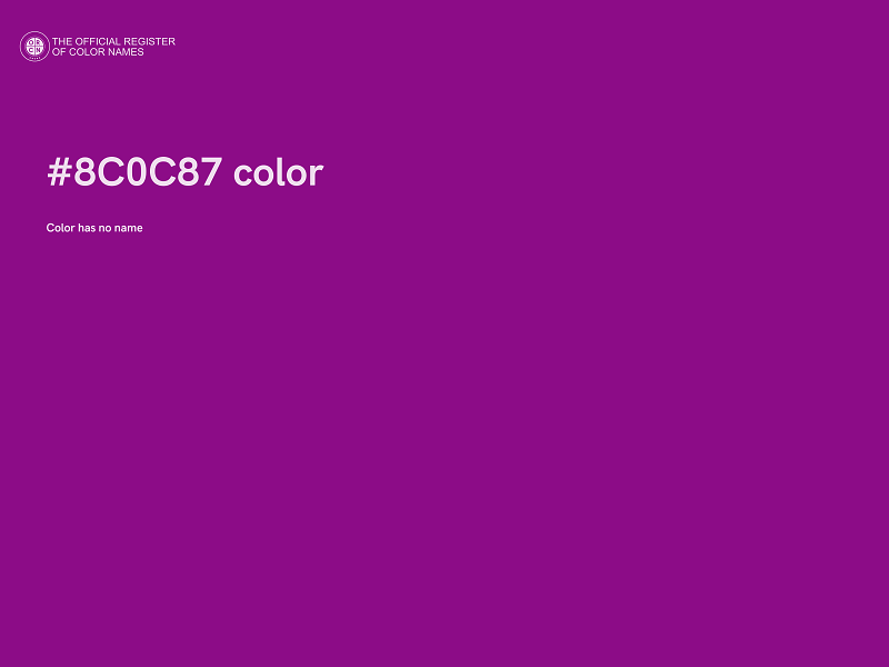 #8C0C87 color image