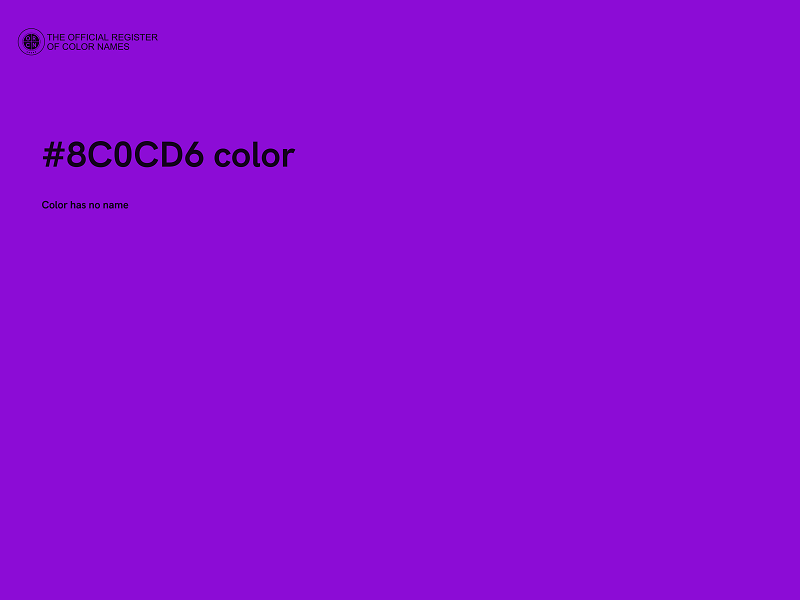 #8C0CD6 color image