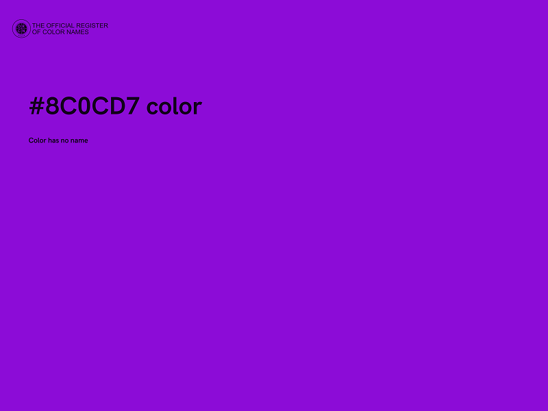#8C0CD7 color image