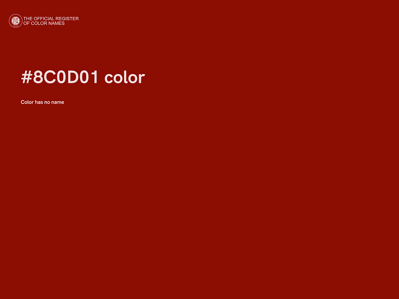 #8C0D01 color image