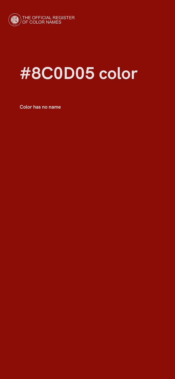 #8C0D05 color image