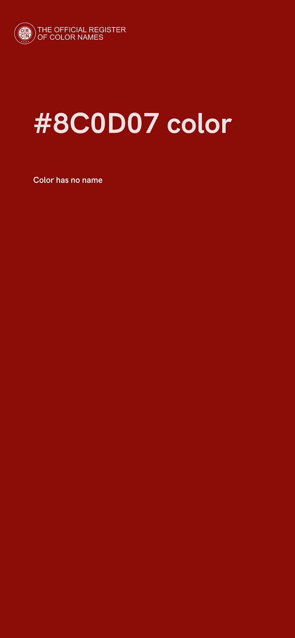 #8C0D07 color image