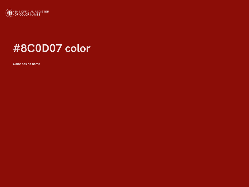 #8C0D07 color image