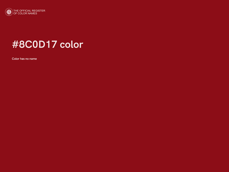 #8C0D17 color image