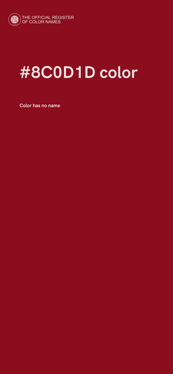 #8C0D1D color image