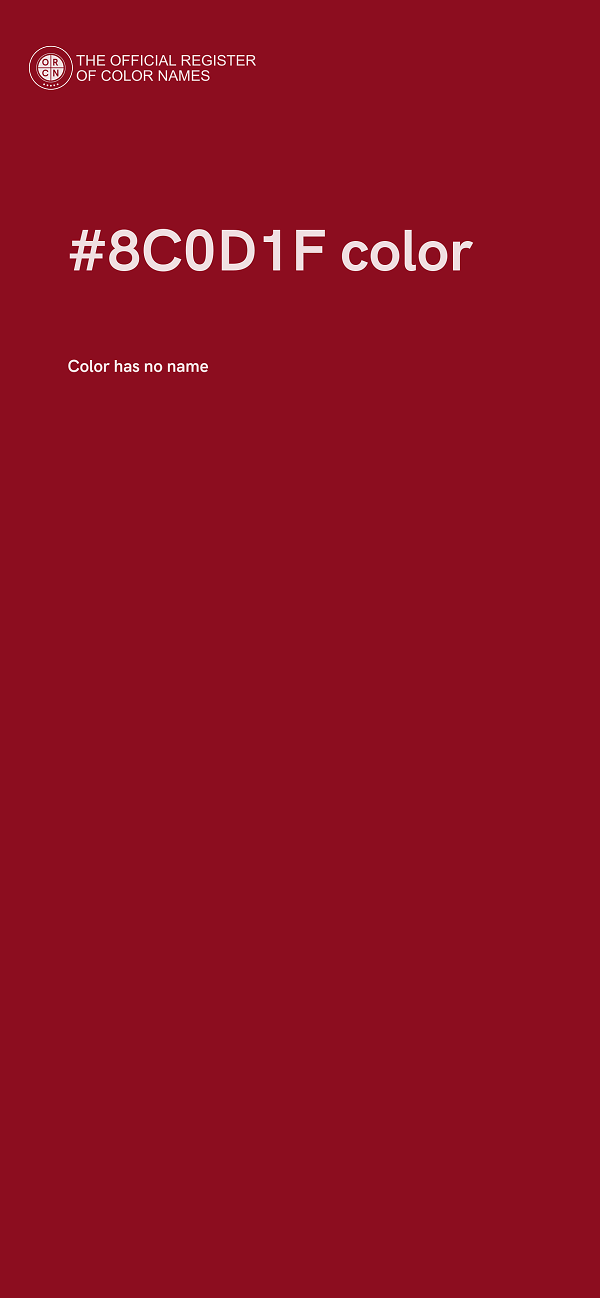 #8C0D1F color image