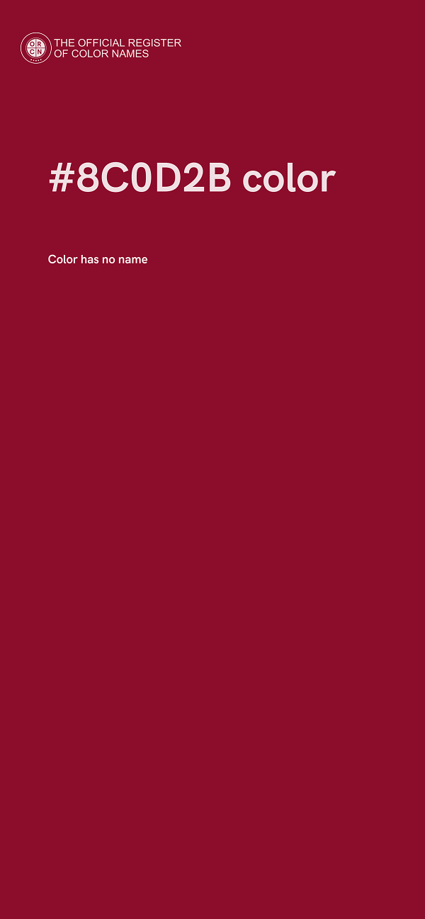#8C0D2B color image